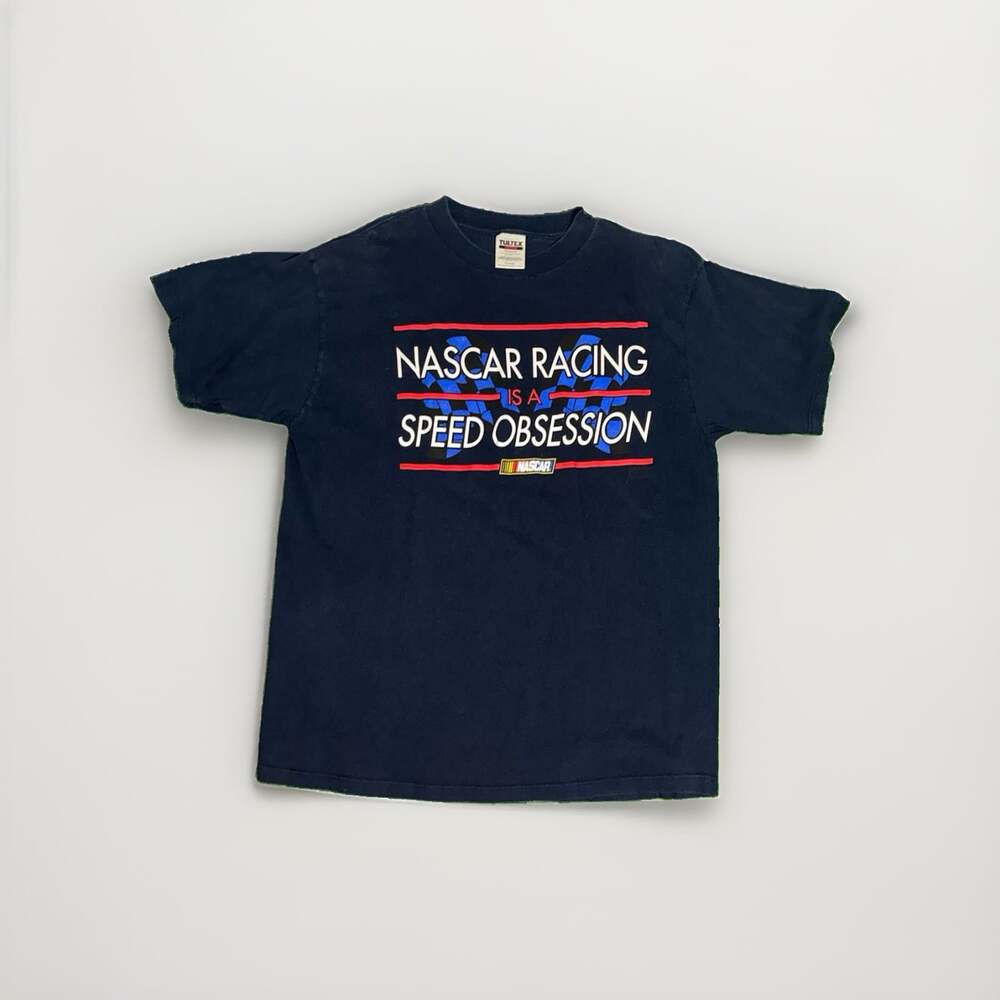Vintage 2000s Tultex NASCAR Men's Navy T-shirt Sz XL